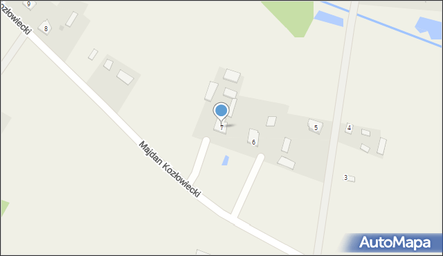 Majdan Kozłowiecki, Majdan Kozłowiecki, 7, mapa Majdan Kozłowiecki
