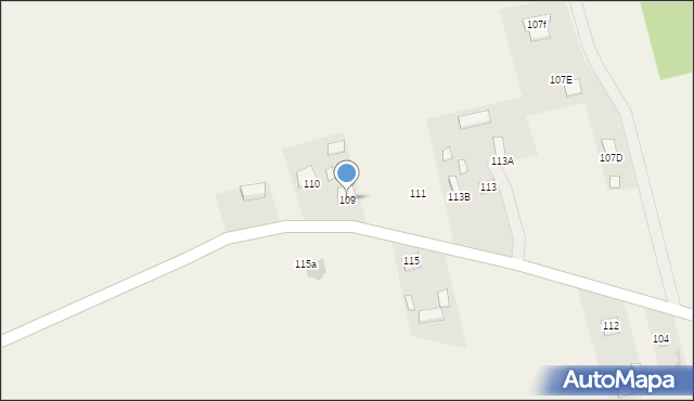 Majdan Krasieniński, Majdan Krasieniński, 109, mapa Majdan Krasieniński