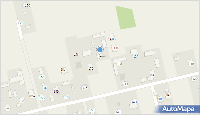 Majdan Krasieniński, Majdan Krasieniński, 17, mapa Majdan Krasieniński