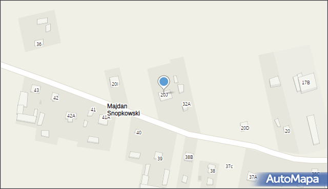 Majdan Krasieniński, Majdan Krasieniński, 20J, mapa Majdan Krasieniński
