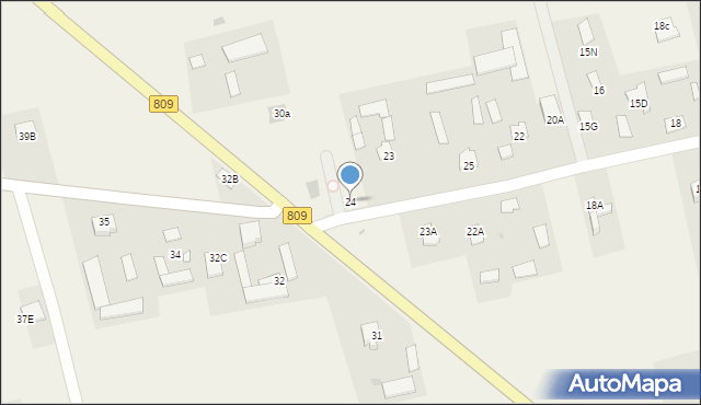 Majdan Krasieniński, Majdan Krasieniński, 24, mapa Majdan Krasieniński