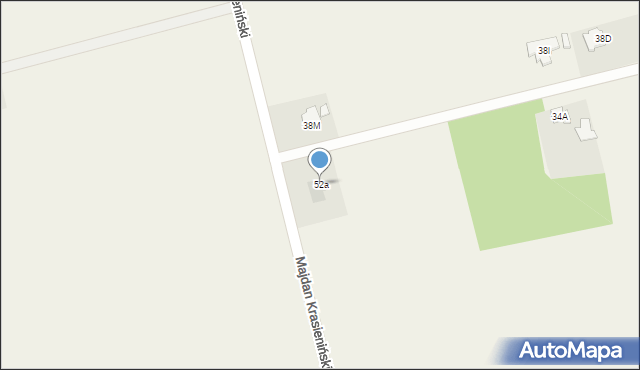 Majdan Krasieniński, Majdan Krasieniński, 52a, mapa Majdan Krasieniński