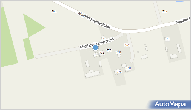 Majdan Krasieniński, Majdan Krasieniński, 79, mapa Majdan Krasieniński