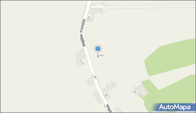 Majdan Krynicki, Majdan Krynicki, 8, mapa Majdan Krynicki