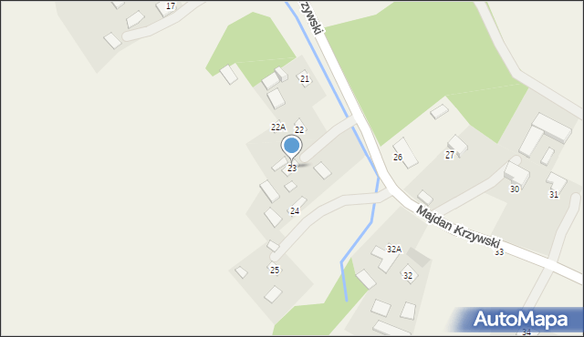 Majdan Krzywski, Majdan Krzywski, 23, mapa Majdan Krzywski
