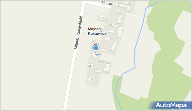 Majdan Kukawiecki, Majdan Kukawiecki, 20, mapa Majdan Kukawiecki