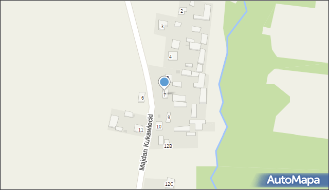 Majdan Kukawiecki, Majdan Kukawiecki, 7, mapa Majdan Kukawiecki