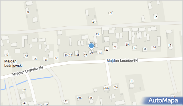 Majdan Leśniowski, Majdan Leśniowski, 25, mapa Majdan Leśniowski
