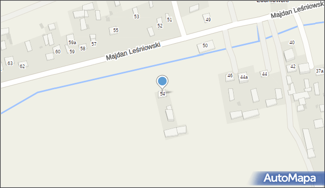 Majdan Leśniowski, Majdan Leśniowski, 54, mapa Majdan Leśniowski