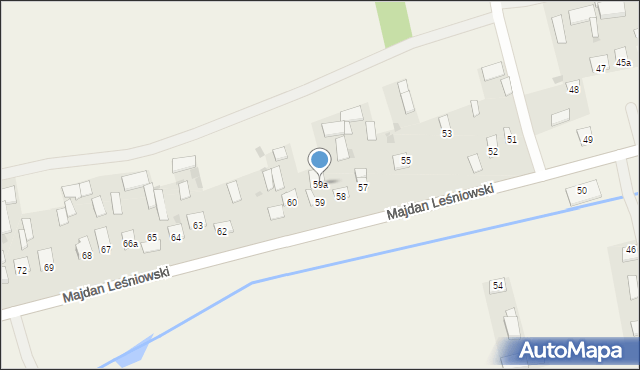 Majdan Leśniowski, Majdan Leśniowski, 59a, mapa Majdan Leśniowski