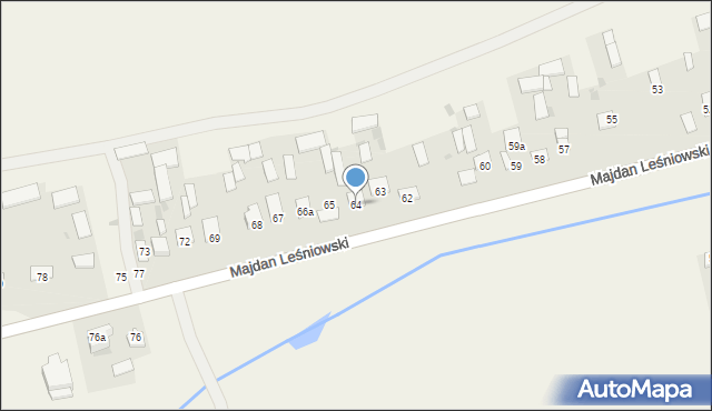 Majdan Leśniowski, Majdan Leśniowski, 64, mapa Majdan Leśniowski