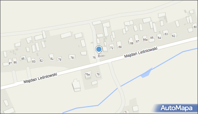 Majdan Leśniowski, Majdan Leśniowski, 77, mapa Majdan Leśniowski