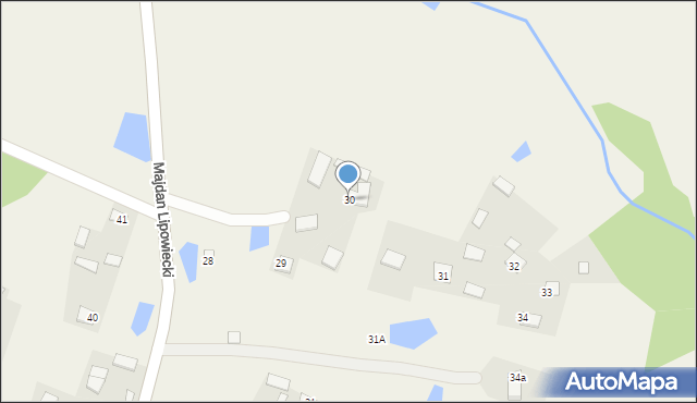 Majdan Lipowiecki, Majdan Lipowiecki, 30, mapa Majdan Lipowiecki