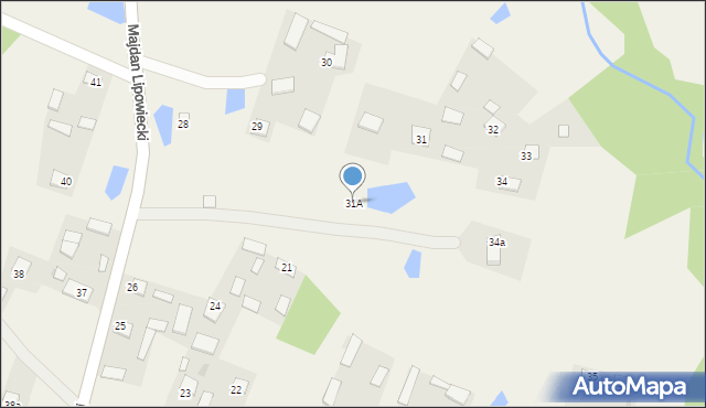 Majdan Lipowiecki, Majdan Lipowiecki, 31A, mapa Majdan Lipowiecki