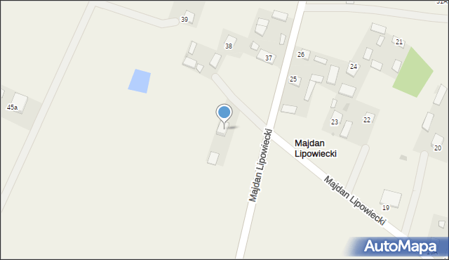 Majdan Lipowiecki, Majdan Lipowiecki, 38a, mapa Majdan Lipowiecki