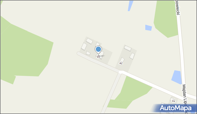 Majdan Lipowiecki, Majdan Lipowiecki, 43, mapa Majdan Lipowiecki