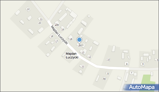 Majdan Łuczycki, Majdan Łuczycki, 15, mapa Majdan Łuczycki