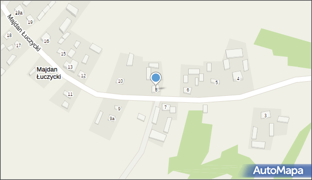 Majdan Łuczycki, Majdan Łuczycki, 8, mapa Majdan Łuczycki