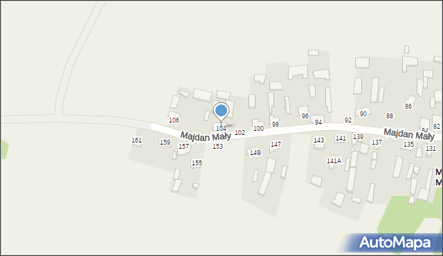 Majdan Mały, Majdan Mały, 104, mapa Majdan Mały