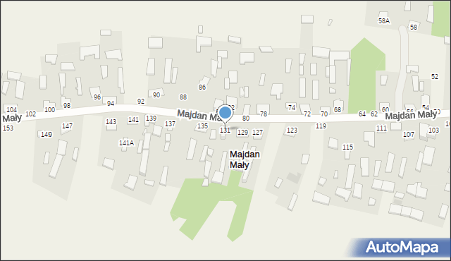 Majdan Mały, Majdan Mały, 131, mapa Majdan Mały