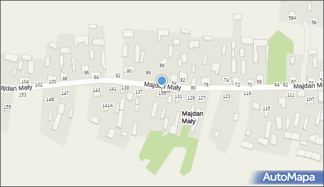 Majdan Mały, Majdan Mały, 135, mapa Majdan Mały