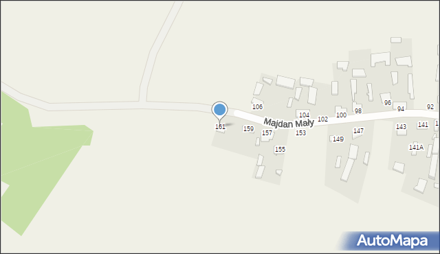 Majdan Mały, Majdan Mały, 161, mapa Majdan Mały