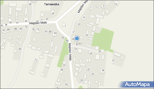 Majdan Mały, Majdan Mały, 21, mapa Majdan Mały
