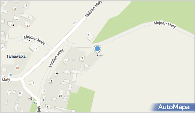 Majdan Mały, Majdan Mały, 5, mapa Majdan Mały