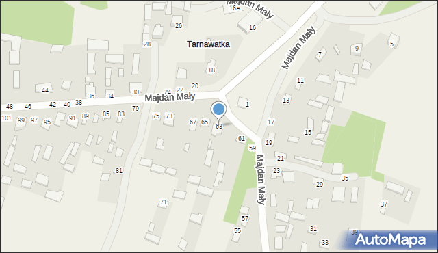 Majdan Mały, Majdan Mały, 63, mapa Majdan Mały