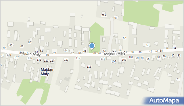 Majdan Mały, Majdan Mały, 66, mapa Majdan Mały