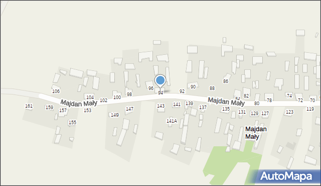 Majdan Mały, Majdan Mały, 94, mapa Majdan Mały