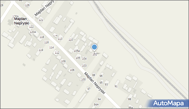 Majdan Nepryski, Majdan Nepryski, 101, mapa Majdan Nepryski