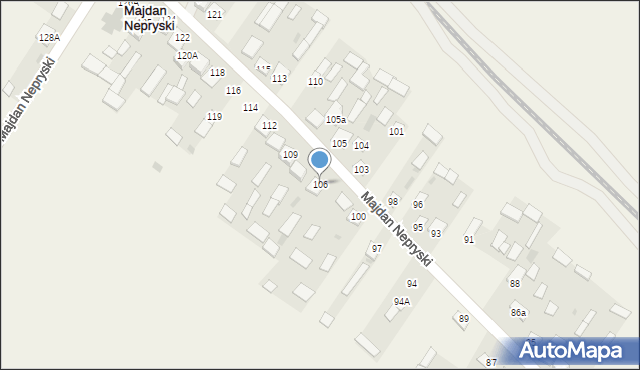 Majdan Nepryski, Majdan Nepryski, 106, mapa Majdan Nepryski