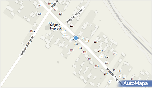 Majdan Nepryski, Majdan Nepryski, 116, mapa Majdan Nepryski