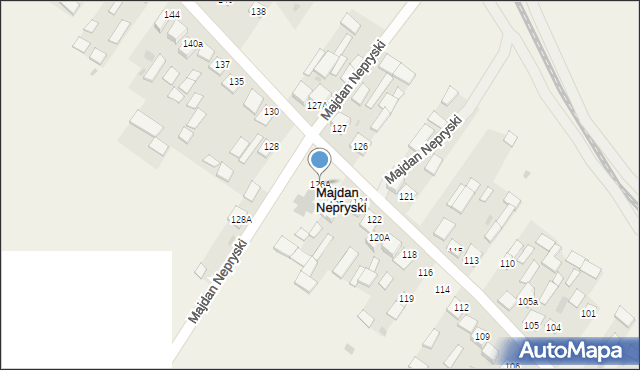 Majdan Nepryski, Majdan Nepryski, 126A, mapa Majdan Nepryski