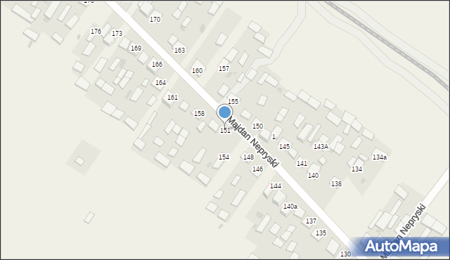 Majdan Nepryski, Majdan Nepryski, 151, mapa Majdan Nepryski