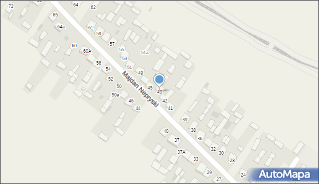 Majdan Nepryski, Majdan Nepryski, 43, mapa Majdan Nepryski