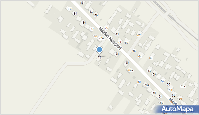 Majdan Nepryski, Majdan Nepryski, 72, mapa Majdan Nepryski