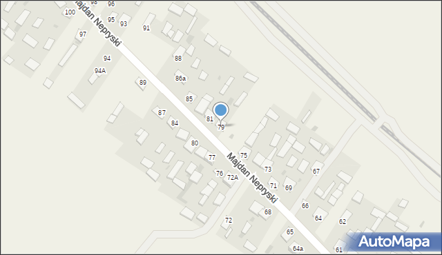 Majdan Nepryski, Majdan Nepryski, 79, mapa Majdan Nepryski