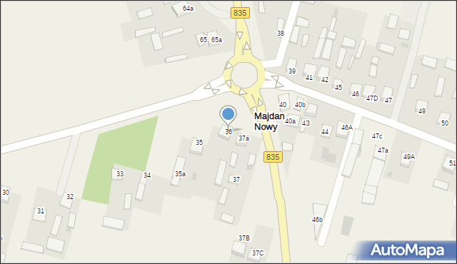 Majdan Nowy, Majdan Nowy, 36, mapa Majdan Nowy