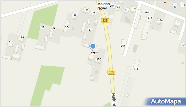 Majdan Nowy, Majdan Nowy, 37B, mapa Majdan Nowy