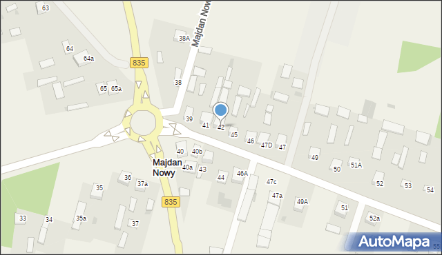 Majdan Nowy, Majdan Nowy, 42, mapa Majdan Nowy