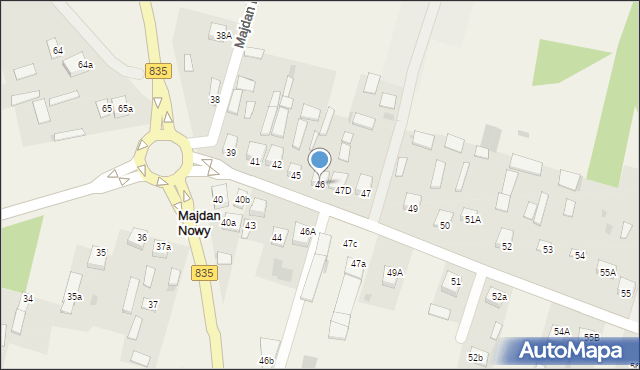 Majdan Nowy, Majdan Nowy, 46, mapa Majdan Nowy