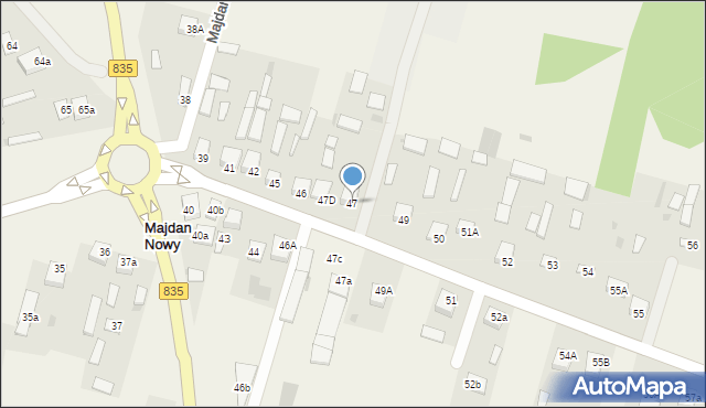 Majdan Nowy, Majdan Nowy, 47, mapa Majdan Nowy