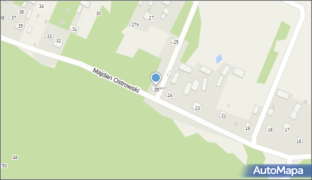 Majdan Ostrowski, Majdan Ostrowski, 26, mapa Majdan Ostrowski