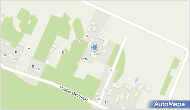 Majdan Ostrowski, Majdan Ostrowski, 27, mapa Majdan Ostrowski