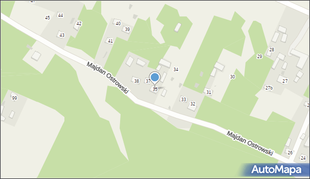 Majdan Ostrowski, Majdan Ostrowski, 35, mapa Majdan Ostrowski