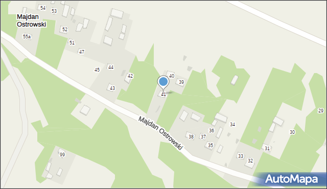 Majdan Ostrowski, Majdan Ostrowski, 41, mapa Majdan Ostrowski