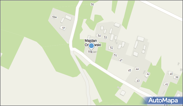 Majdan Ostrowski, Majdan Ostrowski, 55b, mapa Majdan Ostrowski
