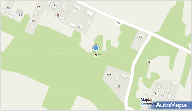 Majdan Ostrowski, Majdan Ostrowski, 59, mapa Majdan Ostrowski